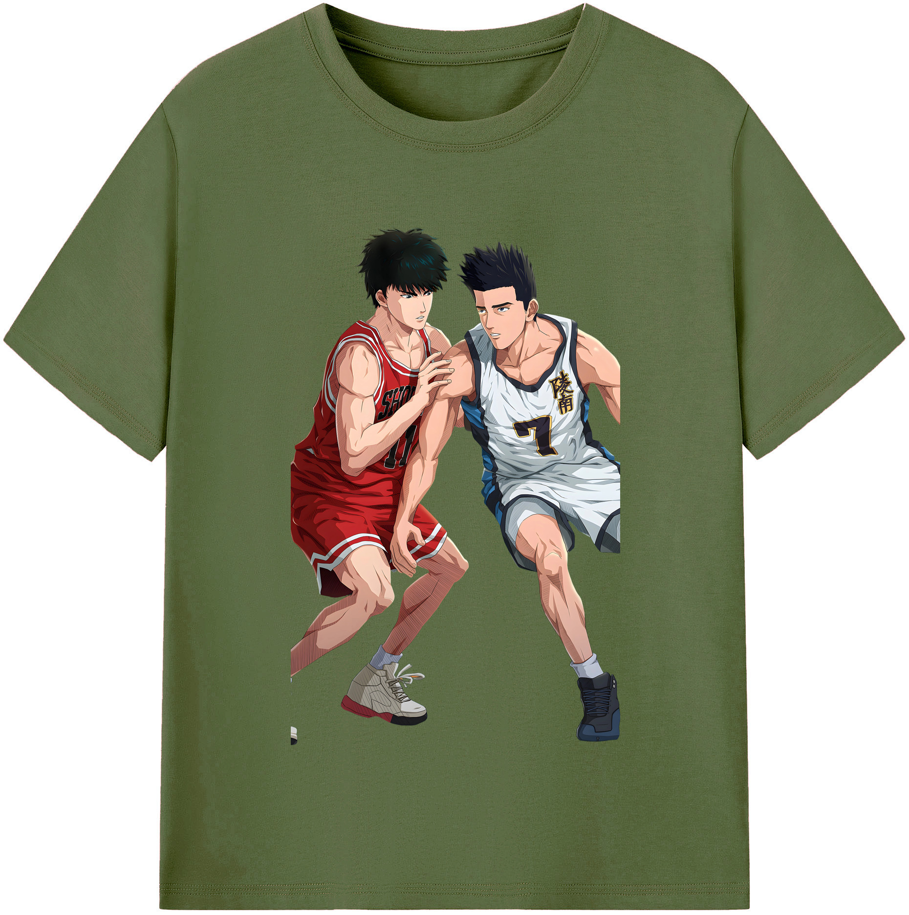 SLAM DUNK／スラムダンク 綿100％半袖Tシャツ（フロントプリント）